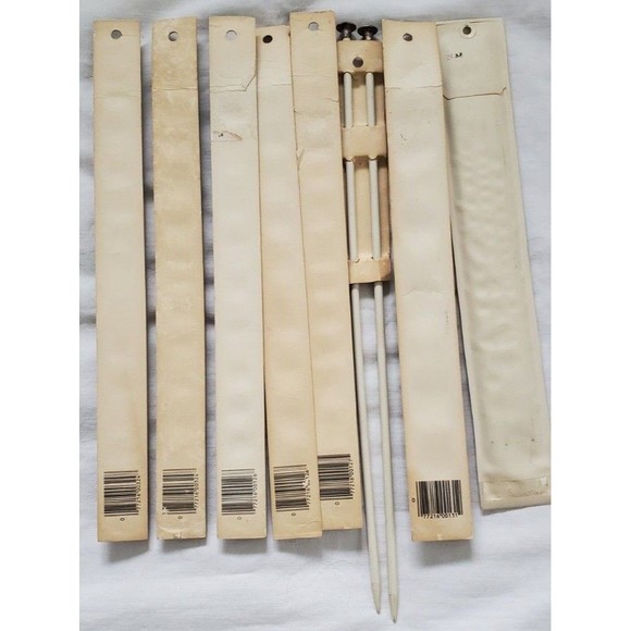 Lot Vtg Susan Bates Boye Knitting Needles Aluminum Silvalume Luxite Lucite - Picture 3 of 3